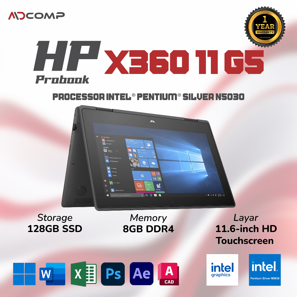 Laptop Murah HP Probook X360 11 G5 / X360 11 G6 / X360 11 G4 / X360 11 G2 / Pavilion X360/ Ram 16gb 