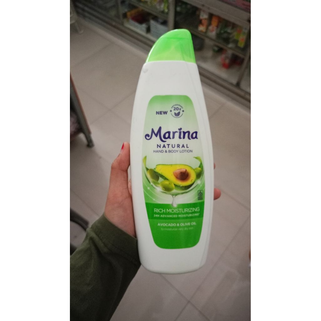 Marina Natural Hand and Body Lotion Rich Moisturizing 475ml ( Besar )