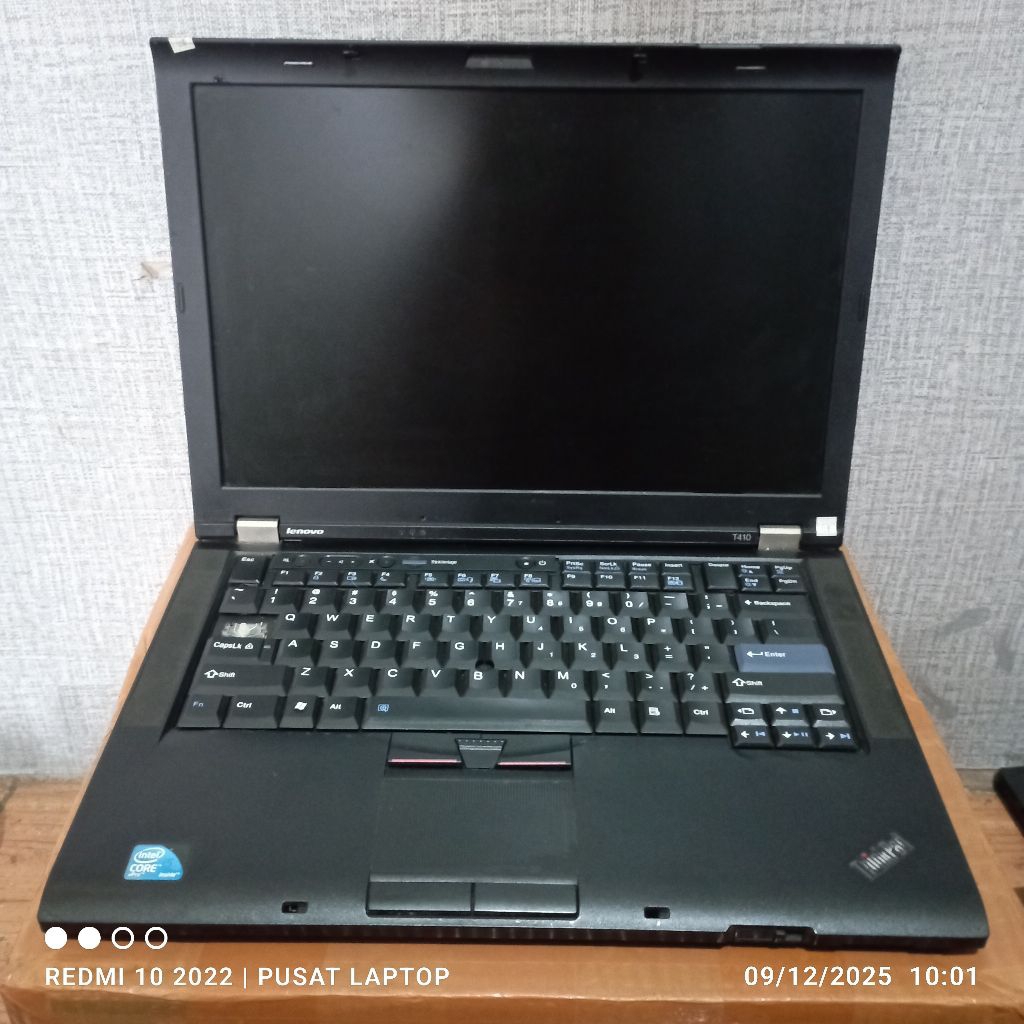 Laptop Lenovo ThinkPad T410i Intel core i5 kondisi mati tidak  ada carger