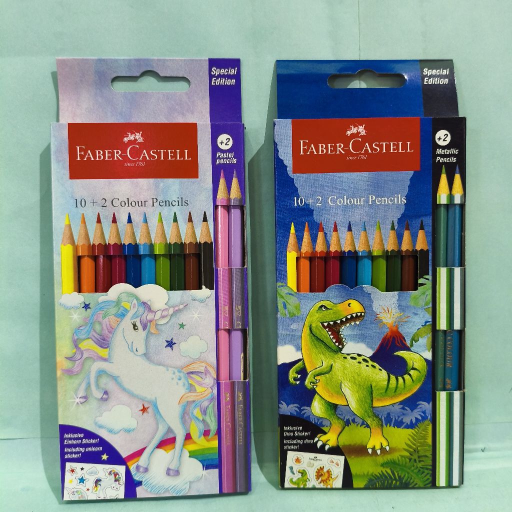 FABER CASTELL PENSIL WARNA 10+2warna / set