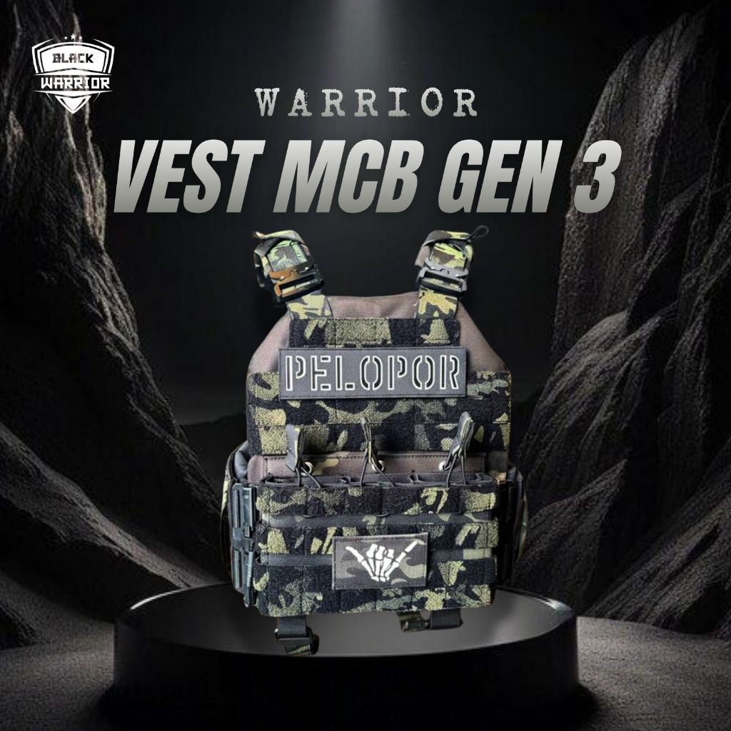 BODY VEST PLATE CARRIER MULTICAM BLACK GEN 3