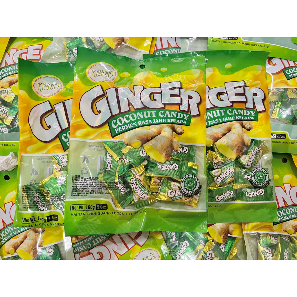 [HALAL] KIMONO GINGER COCONUT CANDY/MONSTA COCONUT CANDY/PERMEN JAHE KELAPA/PERMEN KELAPA JADUL