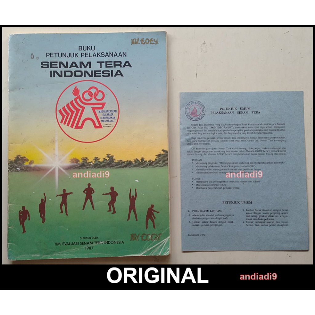 BUKU PETUNJUK PELAKSANAAN SENAM TERA INDONESIA DAN 1 LEMBAR SISIPAN KHASIAT JURUS PERNAPASAN SENAM T
