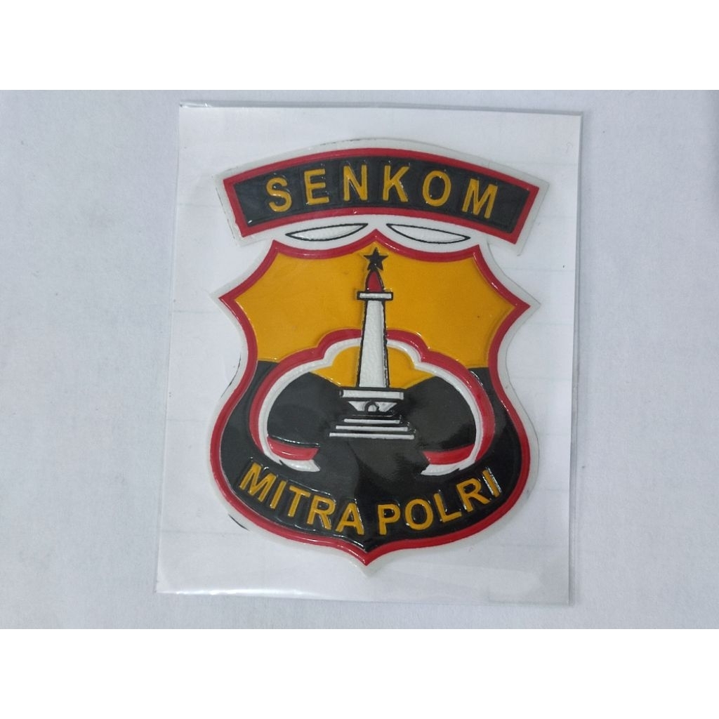 Stiker Embos Timbul Logo Senkom Mitra Polri
