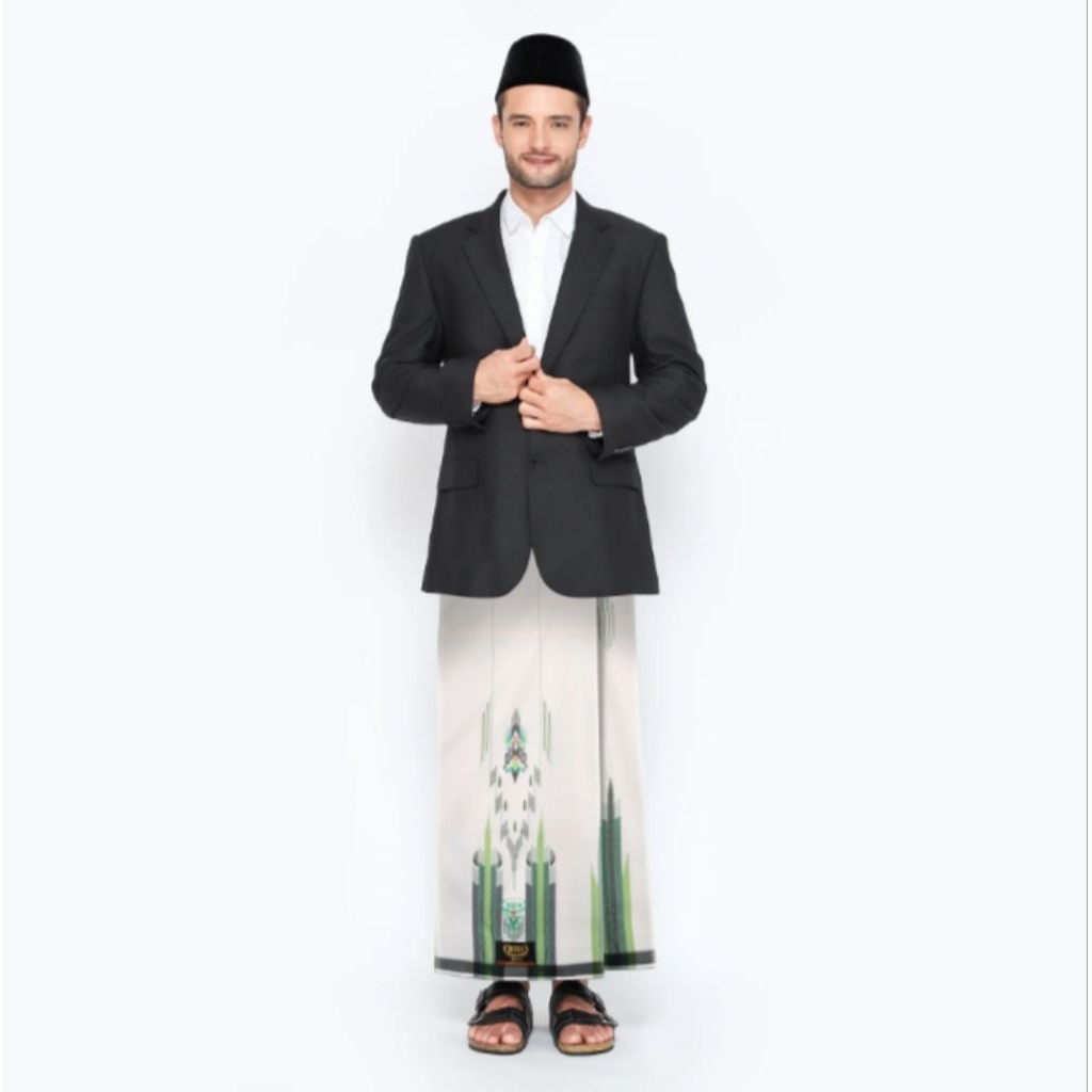 Sarung BHS Signature Gold Motif S77 SGC Putih Hijau 02