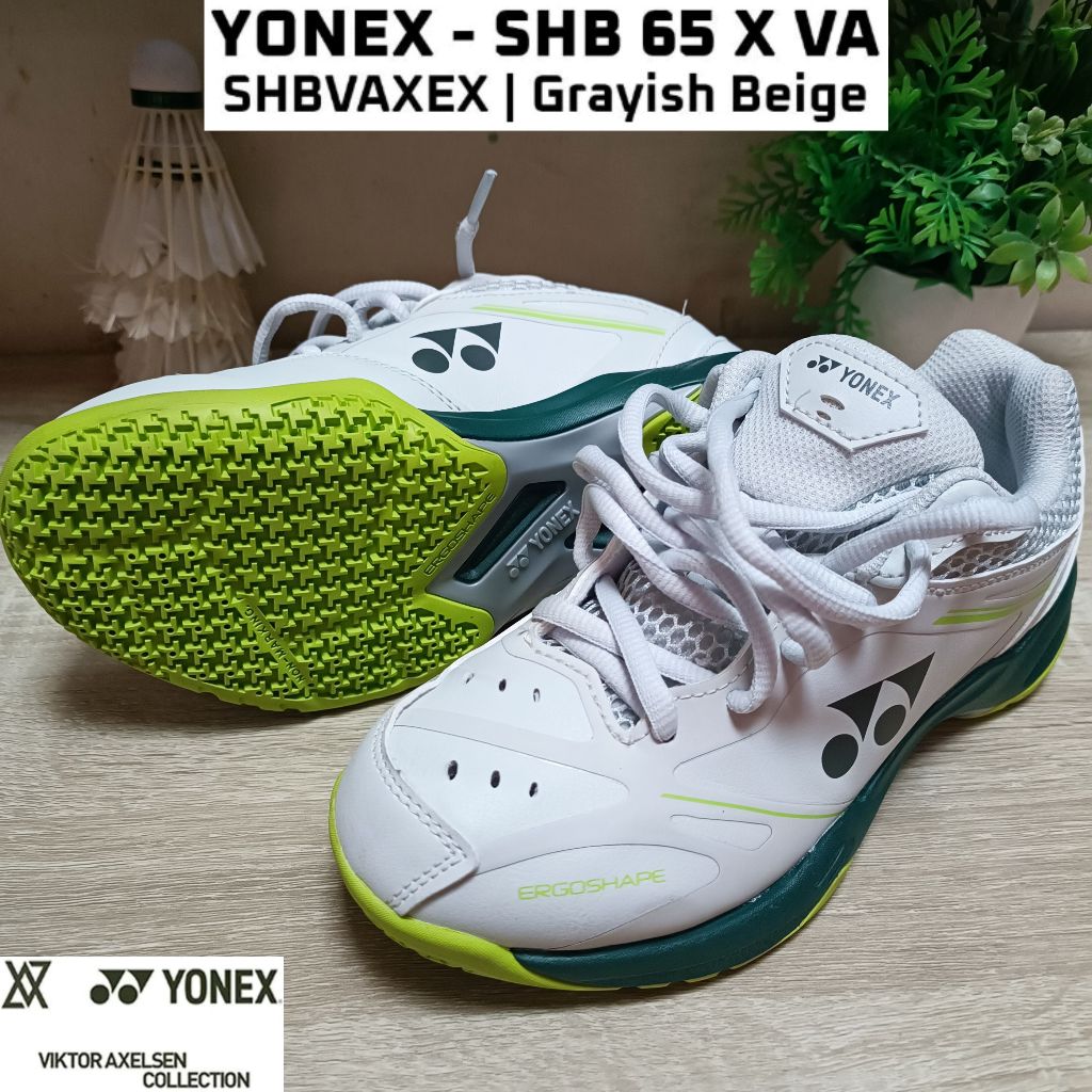 Sepatu Badminton Yonex Original SHB 65 X VA Size 36 Regular/Non-Wide (22.5cm) Grayish Beige Viktor A