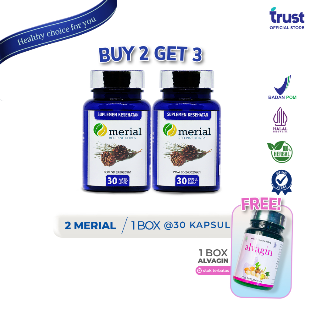 Merial Red Pine Minyak Ikan - 2 Box [ Bundling Package]