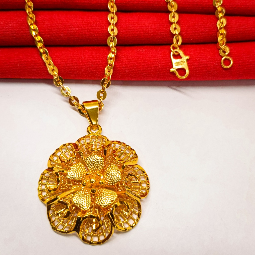 Panjang  Terbaru Import Kalung Liontin Elegant Fashion Mewah Kendari Mirip Emas Asli Wanita Anti Kar