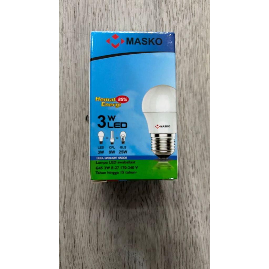 MASKO LAMPU BOHLAM LED BULB 3W 5W / LED BULB MASKO 3 WATT 5 WATT