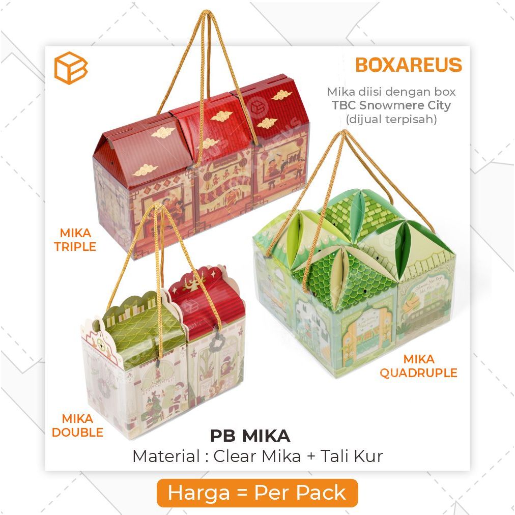 Kantong Mika Souvenir Transparan Tas Hamper Kotak Kado | PB Mika