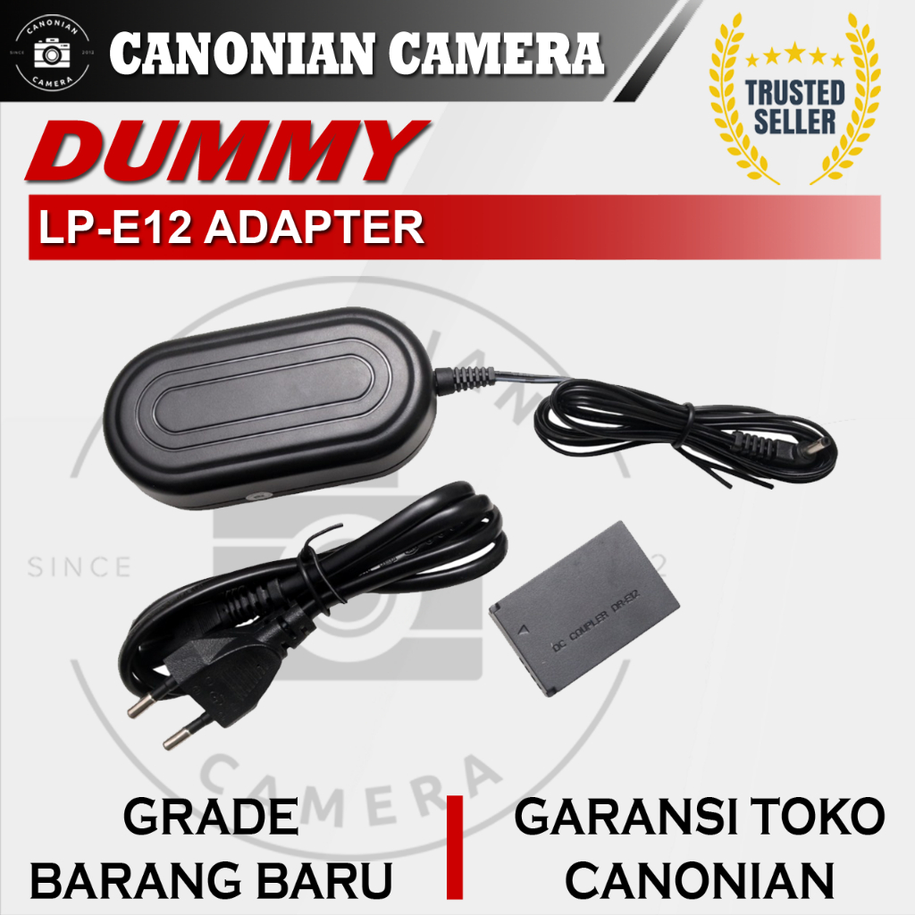 Baterai Battery Dummy LP-E12 Adapter