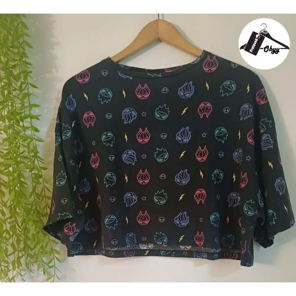 Kaos Crop Top Colorbox( Preloved)