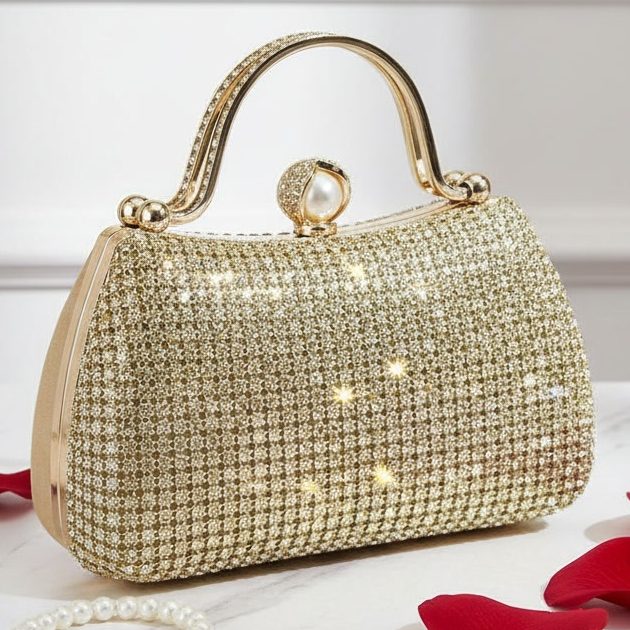 Tas Pesta Wanita Impor Kristal Kondangan Kekinian Terbaru Ori Mewah Unik Elegan Taspesta 708821-1