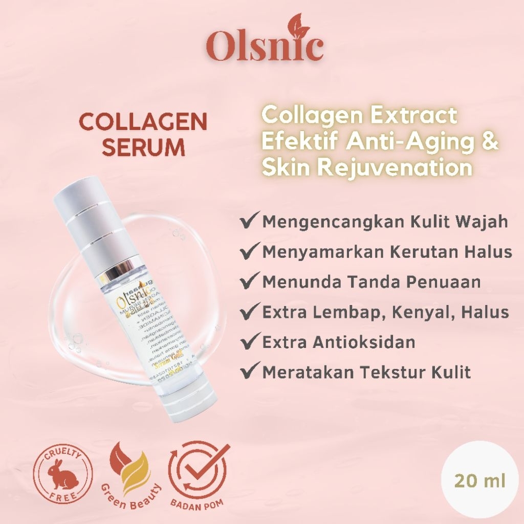 OLSNIC Collagen Serum Antiaging dan Gold Serum Brightening 20ml