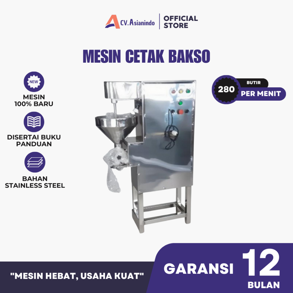 Mesin Cetak Bakso Otomatis Kapasitas Besar 280 Butir/ Menit | CV Asianindo