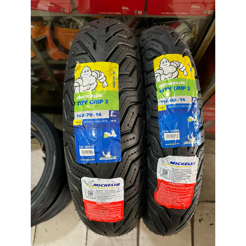 BAN TUBELESS MICHELIN CITY GRIP 140/70-14 110/80-14