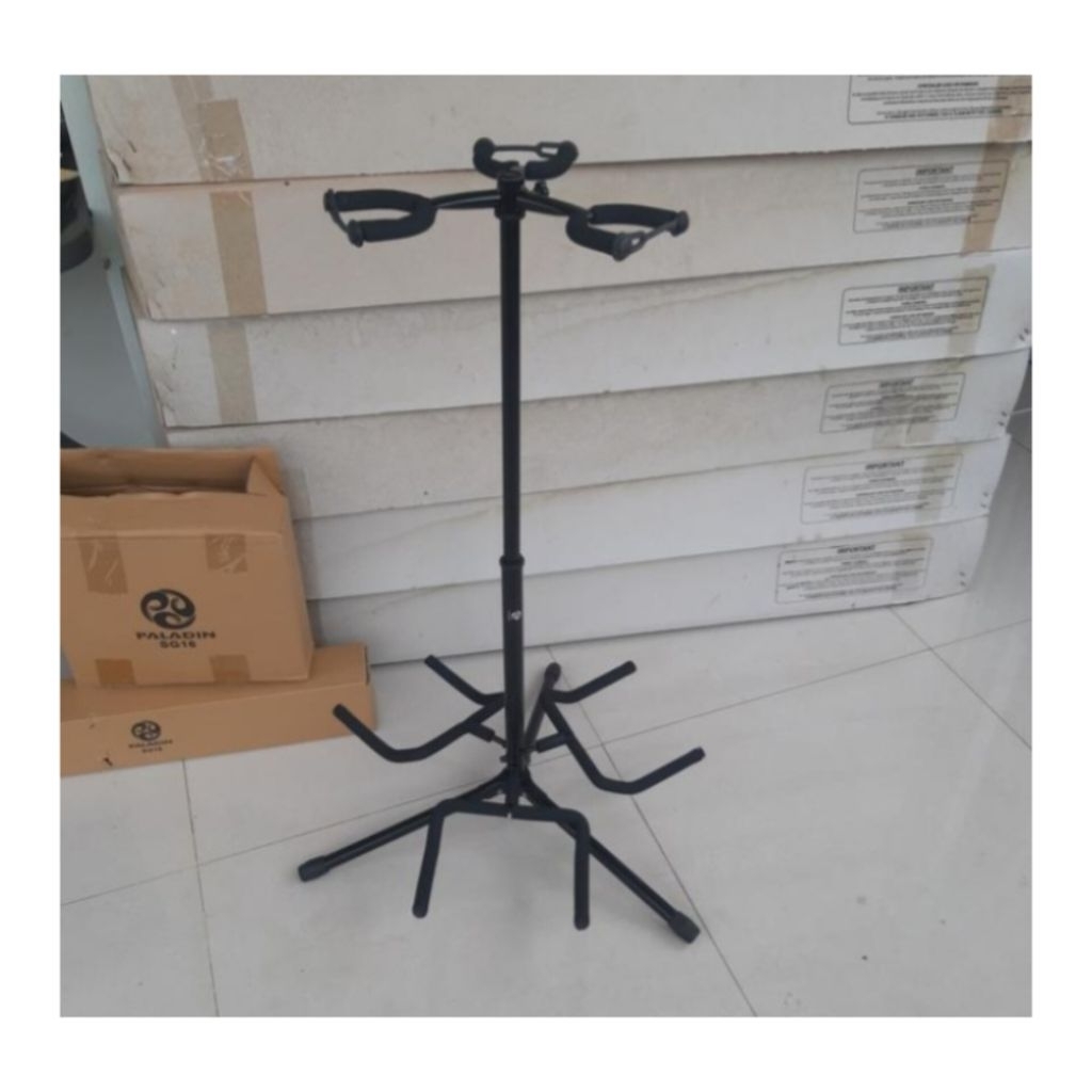 Stand Gitar Bass Akustik Elektrik Triple Lock, Stand Gitar Isi 3 - Stand Bass Isi 3 - Stand Gitar Tr