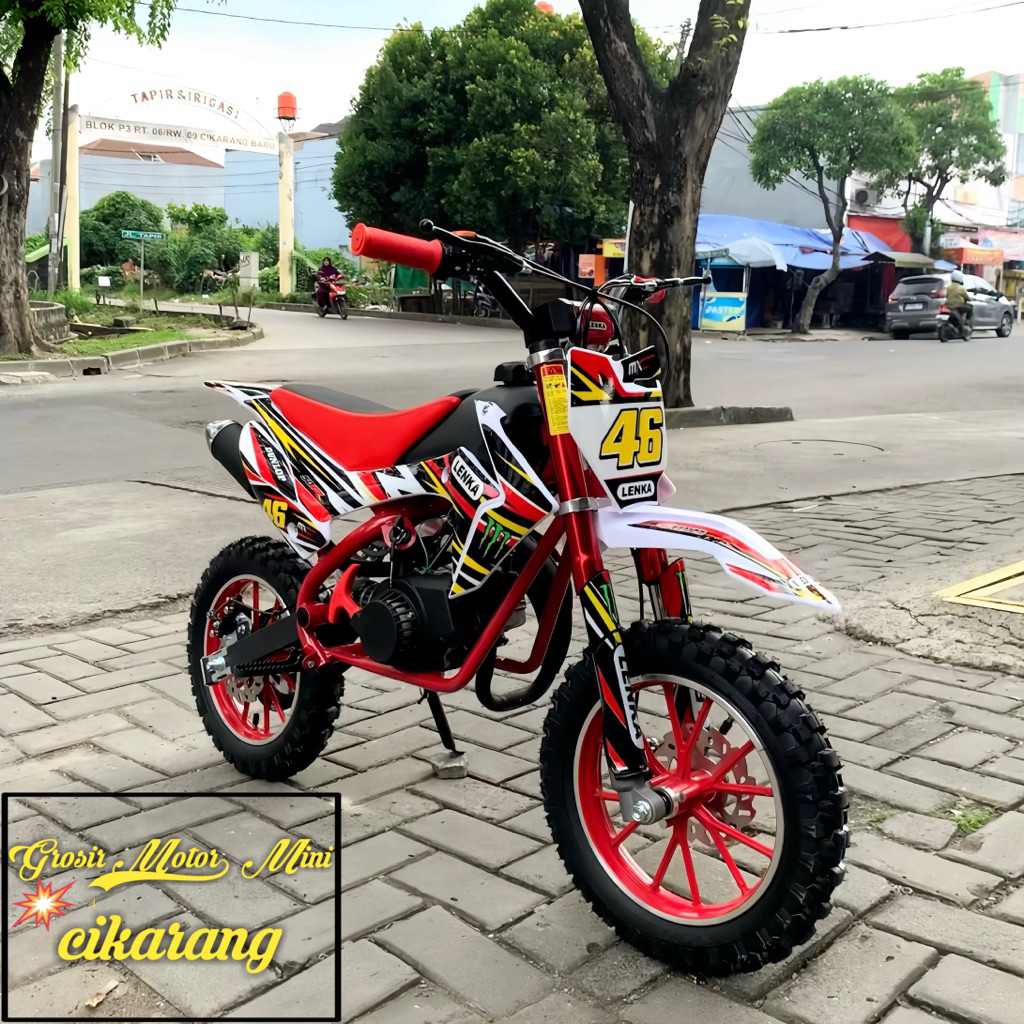 MOTOR MINI TRAIL 50CC LENKA RING 10 MESIN 2TAK