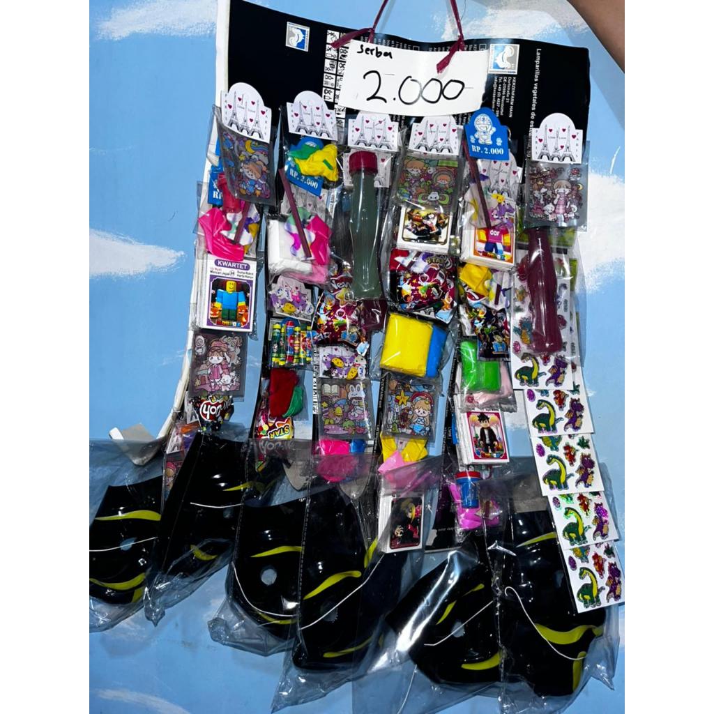 Paket usaha mainan anak serba 2000an isi 50pcs perpapan / GROSIRAN mainan anak