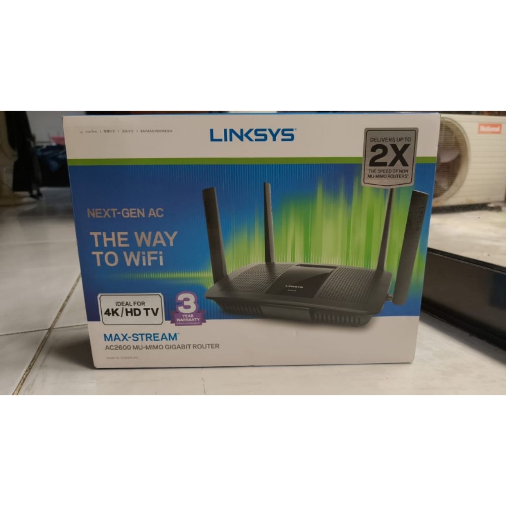 LinkSys Max-Stream AC2600 MU-MIMO Gigabit Router Model EA8100-AH
