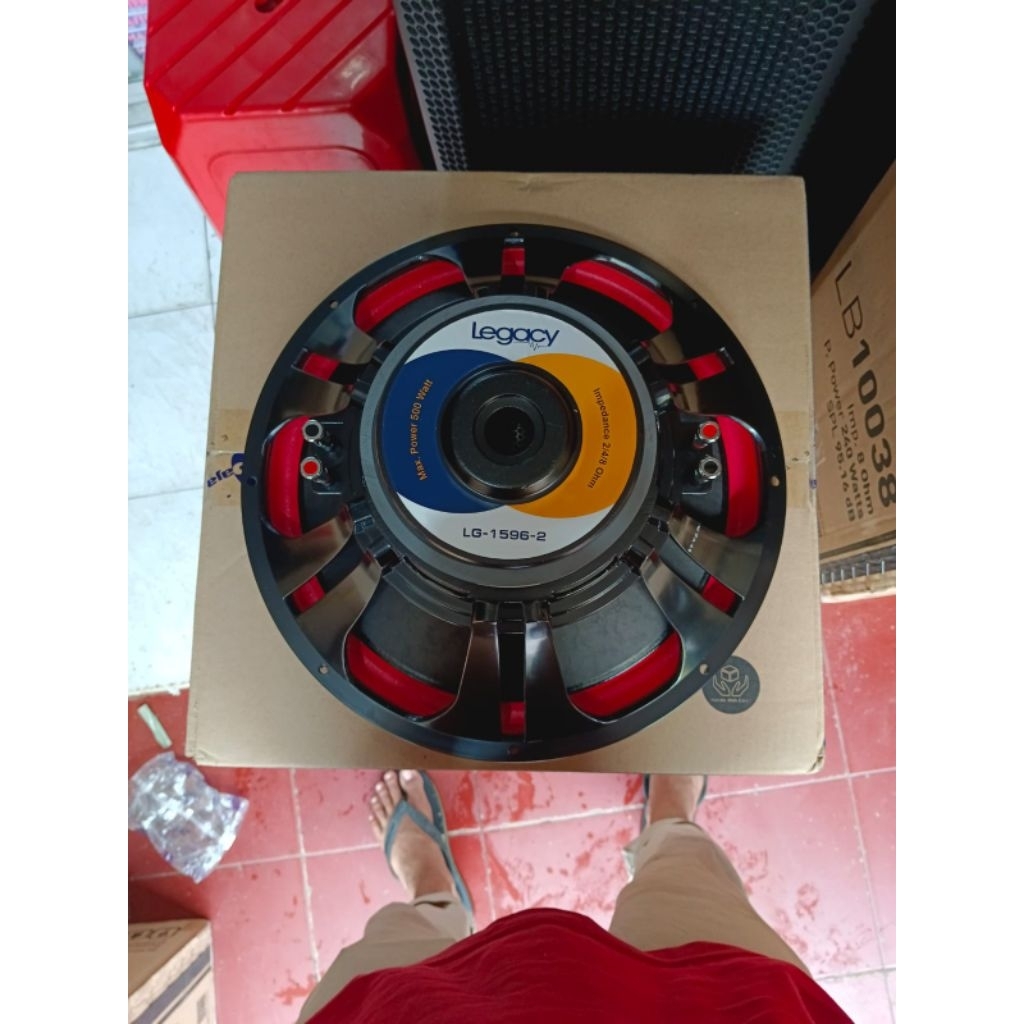 Speaker Legacy 15 inch LG - 1596 - 2 subwoofer double coil ORIGINAL 500 watt