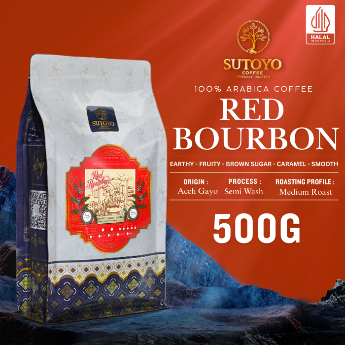 SUTOYO COFFEE – Kopi Arabika Aceh Gayo Red Bourbon 500 Gram by Sutoyo Coffee | Single Origin | Roast