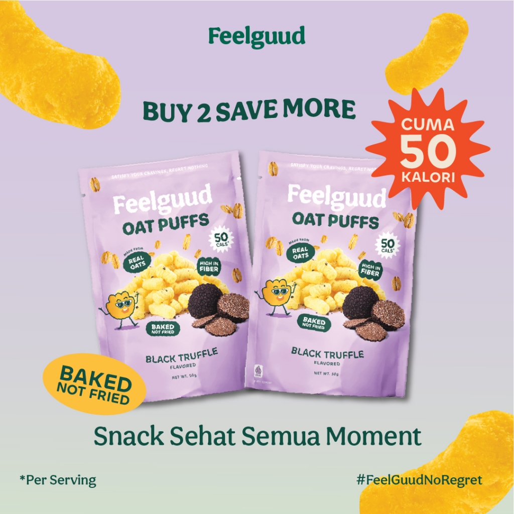 (LIVE EXCLUSIVE) Feelguud Snack Sehat - Bundle isi 2 x 40g - Keju Cheddar + Rumput Laut + Jagung Bak