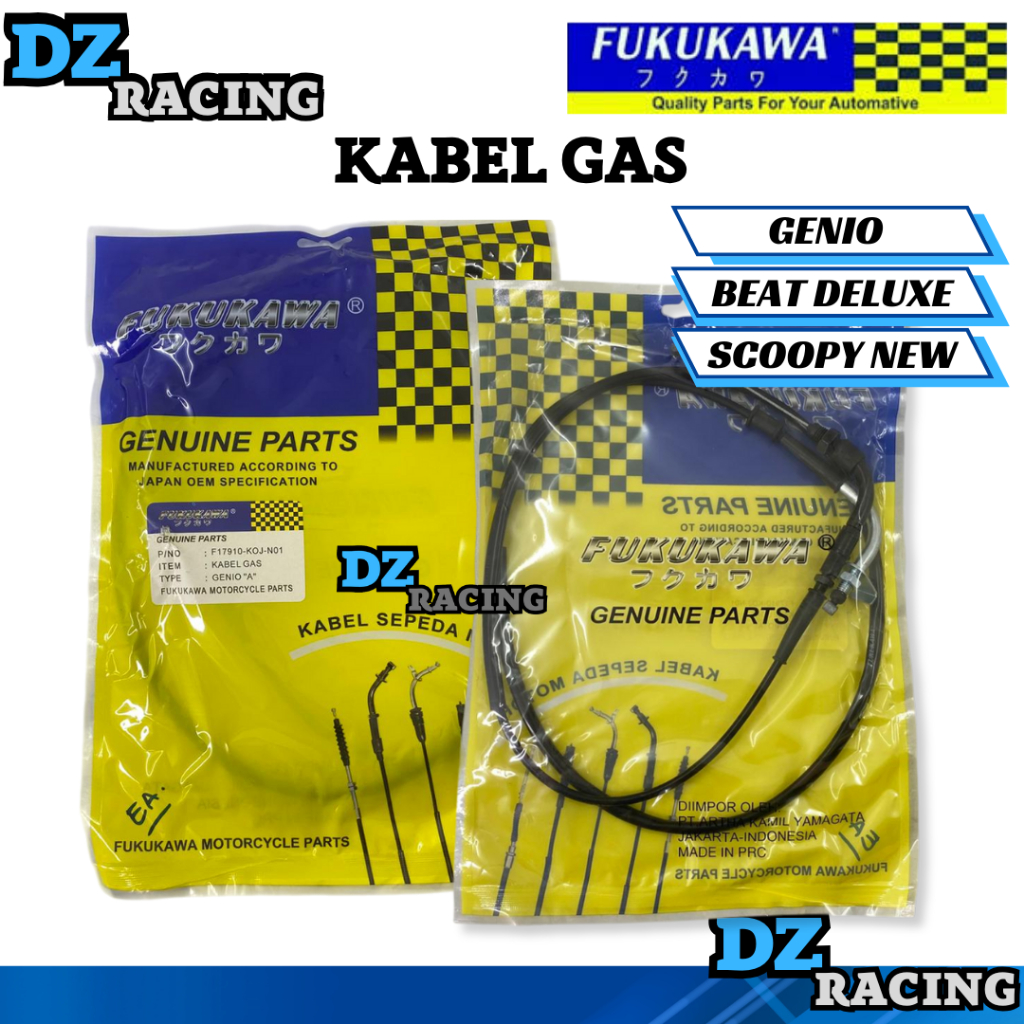 KABEL GAS GENIO A BEAT DELUXE BEAT STREET SCOOPY NEW KABEL TALI GAS ORIGINAL FUKUKAWA