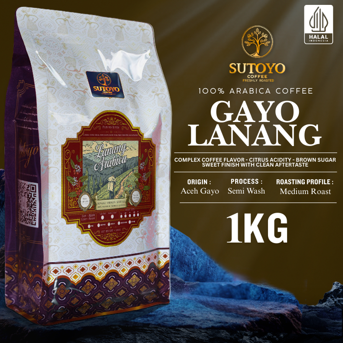 SUTOYO COFFEE – Kopi Arabika Aceh Gayo Lanang Peaberry 1 Kilogram (kg) by Sutoyo Coffee | Single Ori