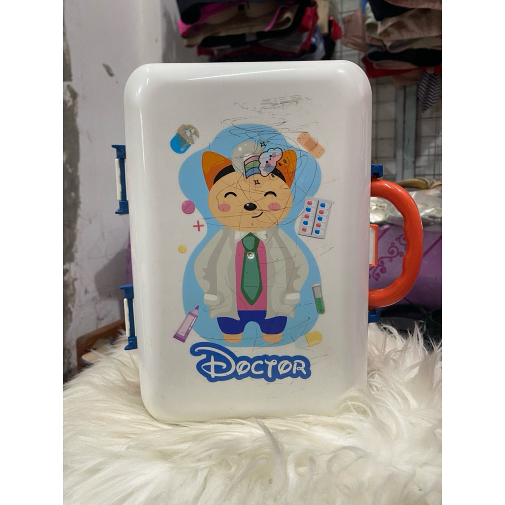 PL mainan edukasi anak koper dorong isi satu set perlegkapan dokter 24 cm