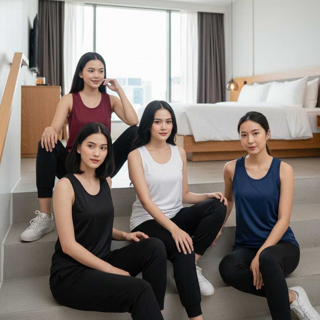 MORA - 6 PCS Tanktop / Tangtop / Daleman Wanita / Bra Tank Top Tali Besar Kemben Dalaman Melar Nyama