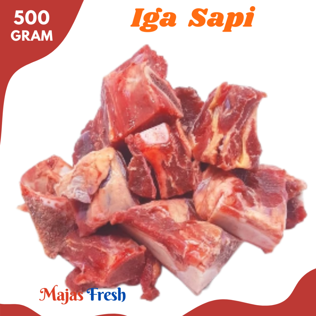 IGA SAPI Segar - Daging Iga Tulang Sapi Fresh | 500gr [ Harga Per 0,5 Kg ]