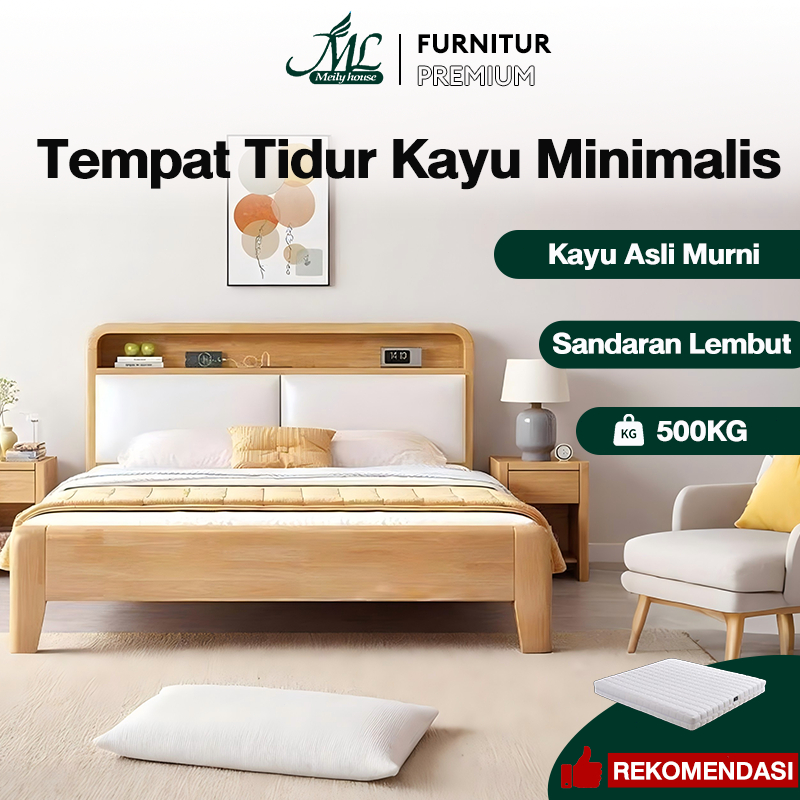 Dipan Kasur 180x200 Dipan Kasur 160x200 Dipan Tempat Tidur Samping Tempat Tidur Lembut Kayu Solid
