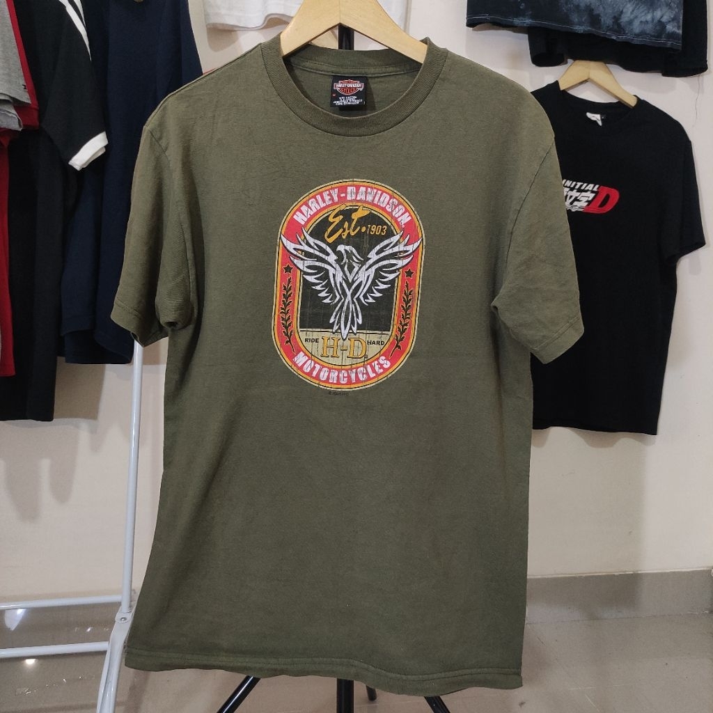 Kaos Vintage VTG Harley Davidson 2004 Army Size M