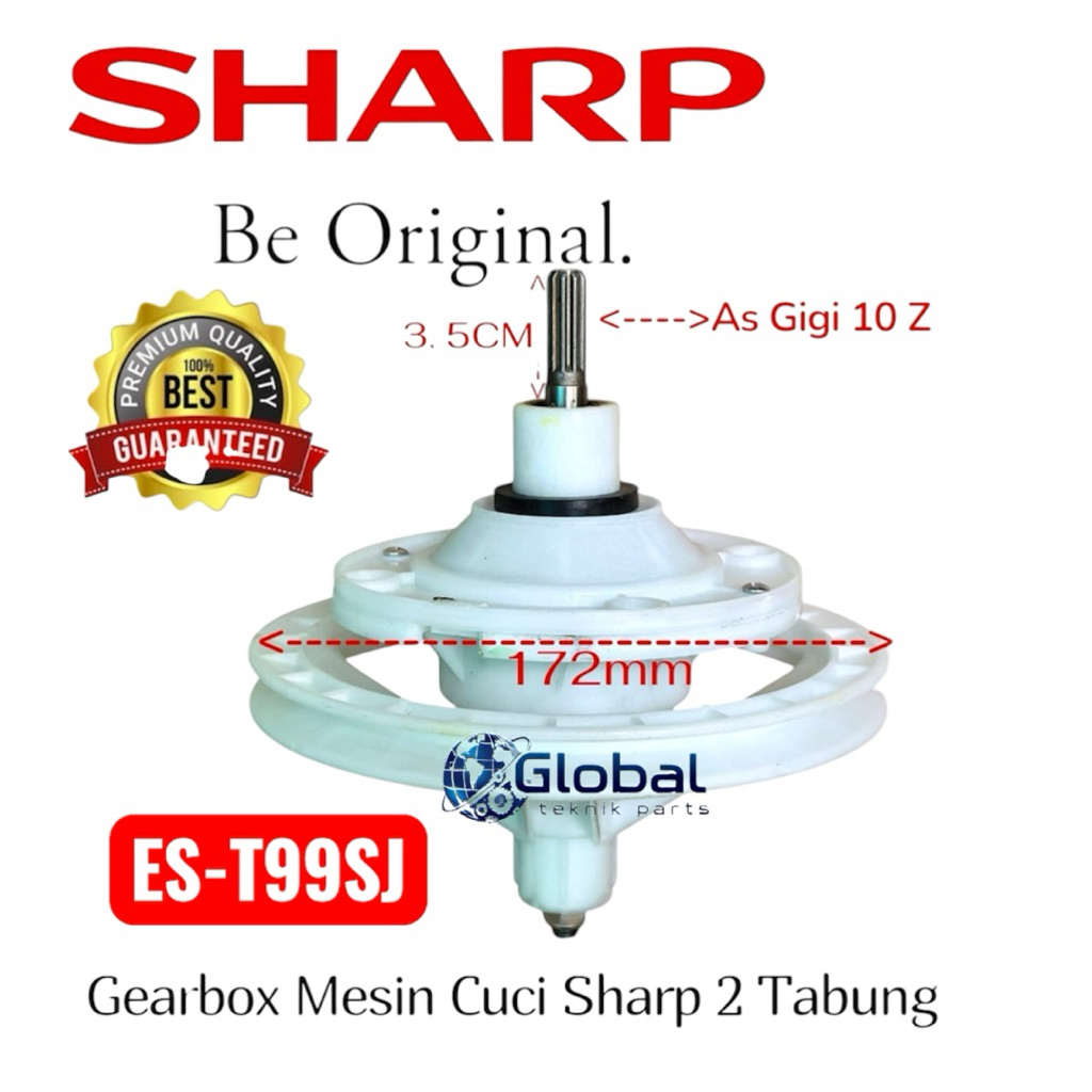 GEARBOX SHARP  ES-T99SJ / Mesin Cuci Sharp 2 Tabung Girbok Gearbok GearBox