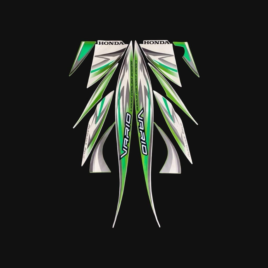 STRIPING STIKER VARIO KARBU 2012 PUTIH LIS HIJAU