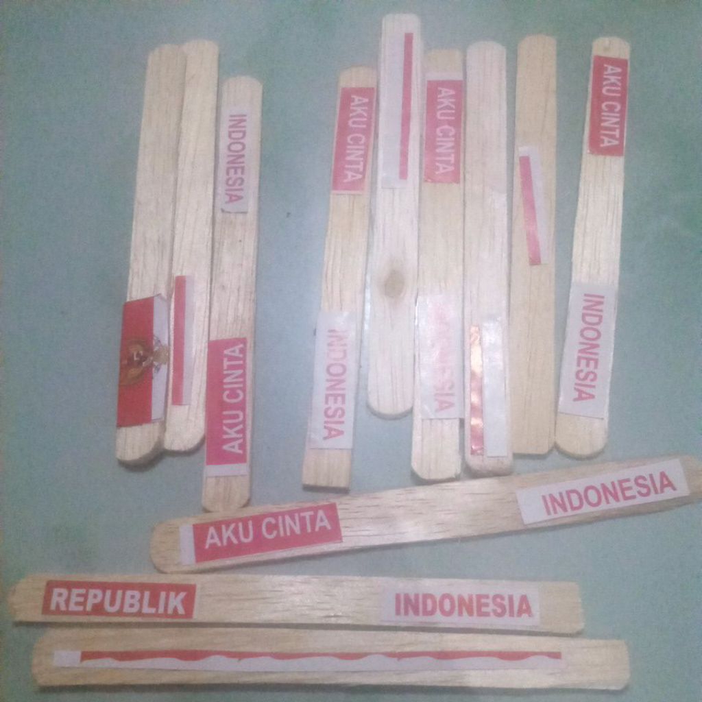 250pcs Mainan stik sablon/Indonesia/STIK BAHAN DIY POLOS