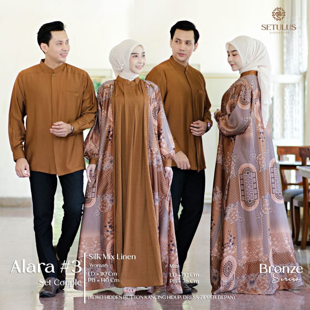 ALARA #3 SET COUPLE DRESS LD 110 KURTA LD 115 SILK MIX POLO LINEN BY TULUS