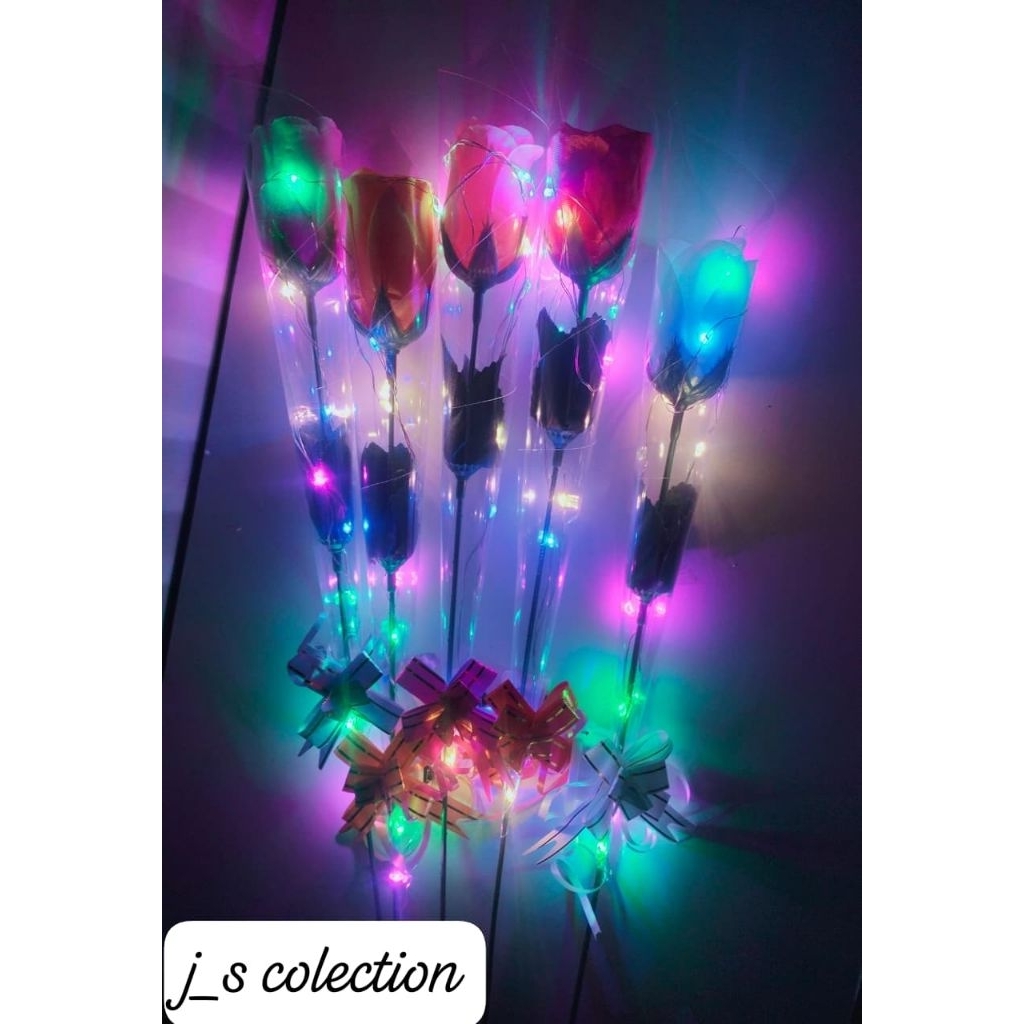 bunga mawar setangkai lampu LED//buket setangkai LED