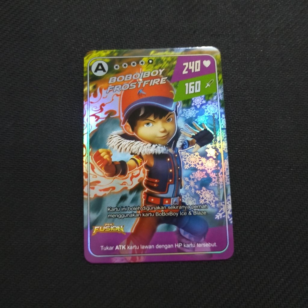 [BACA DESKRIPSI] Boboiboy Monsta Galaxy Card Boboiboy Frostfire Ungu Dari Pek Fusion