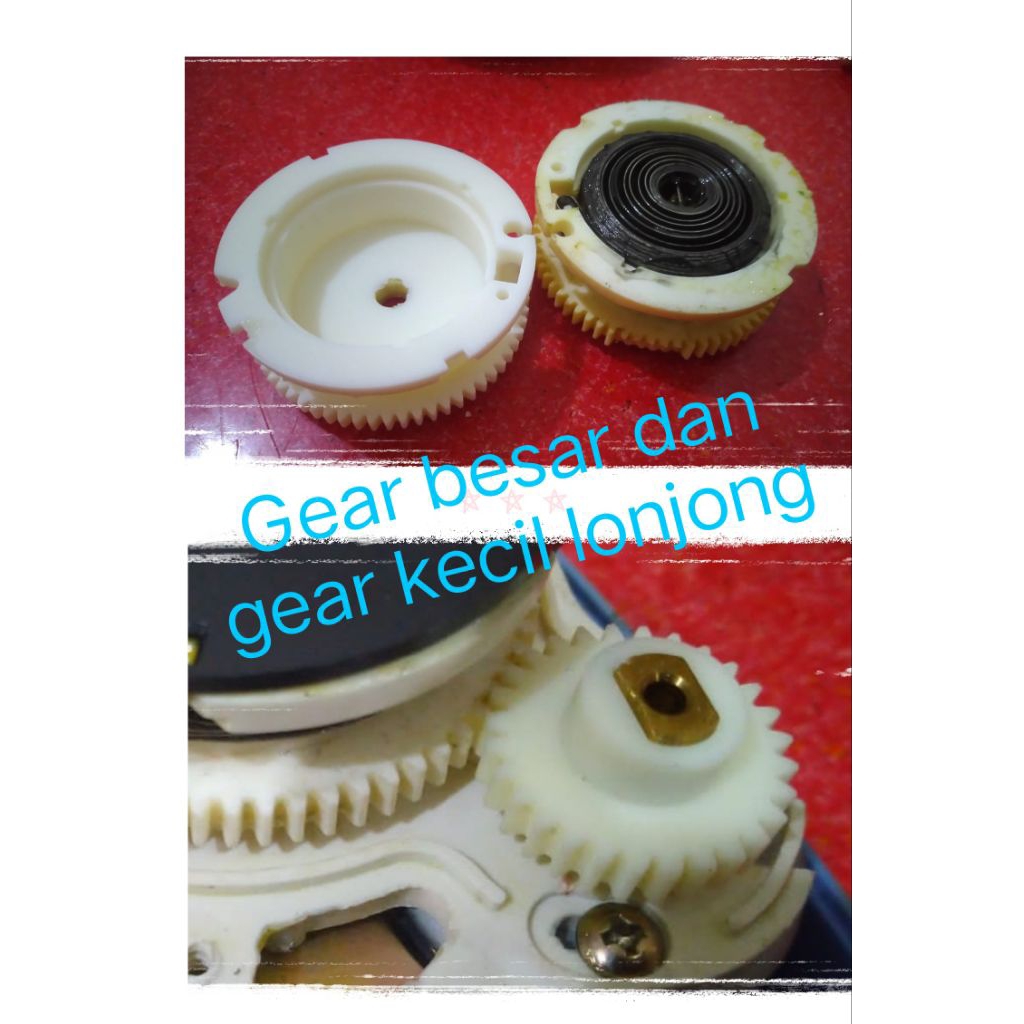 Gear besar/master dan gear kecil lonjong  ayunan listrik bayi untuk oto, popo, ibaby polar, polaris,