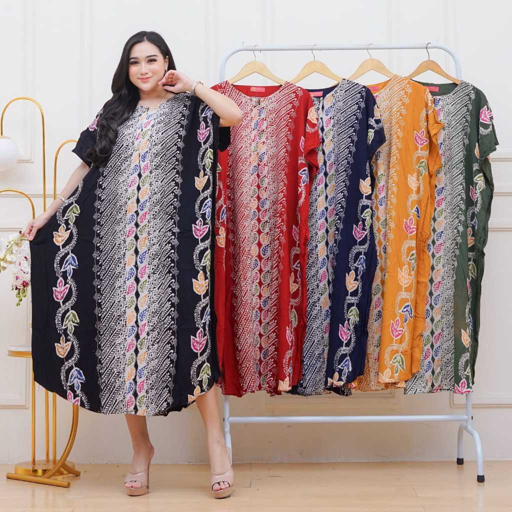 Daster Lowo Batik Cap Motif Daun
