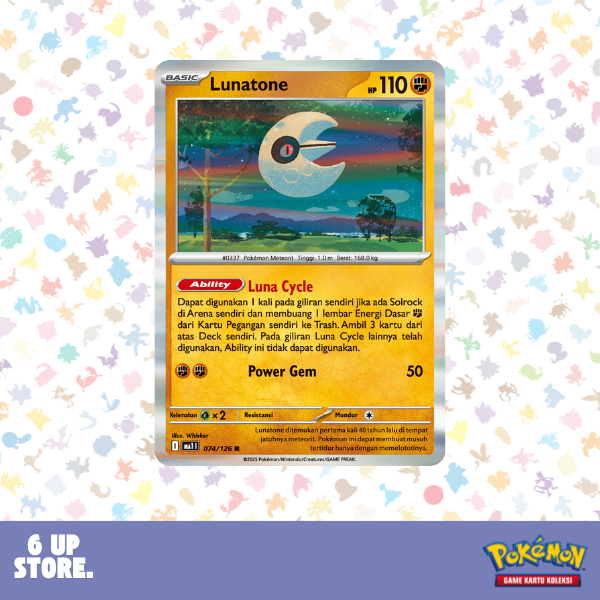 Lunatone - 074/126 - Evolusi Mega (MA1) - Pokemon TCG Indonesia