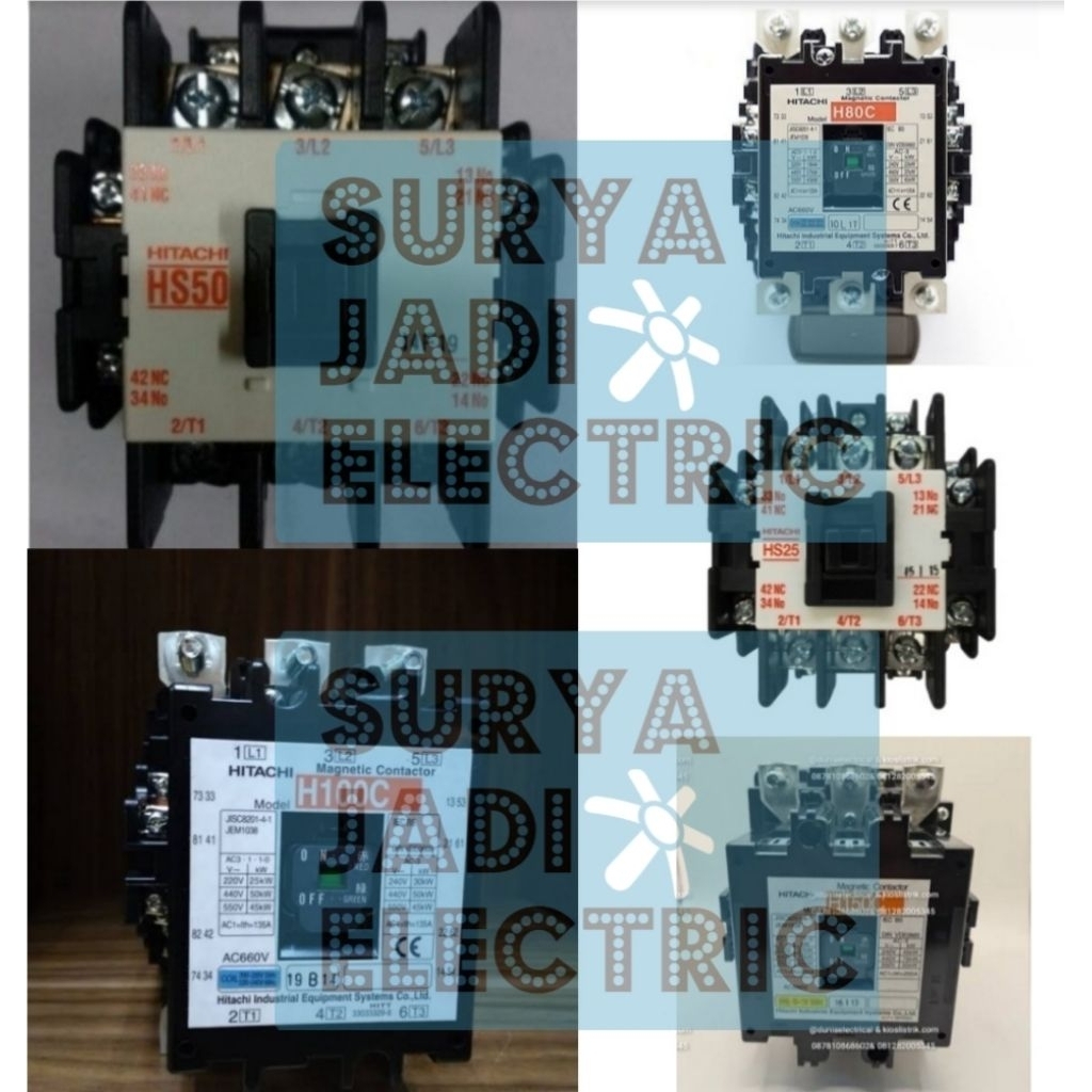 Contactor Hitachi H125C 220V / Contactor Hitachi H-125C 220V