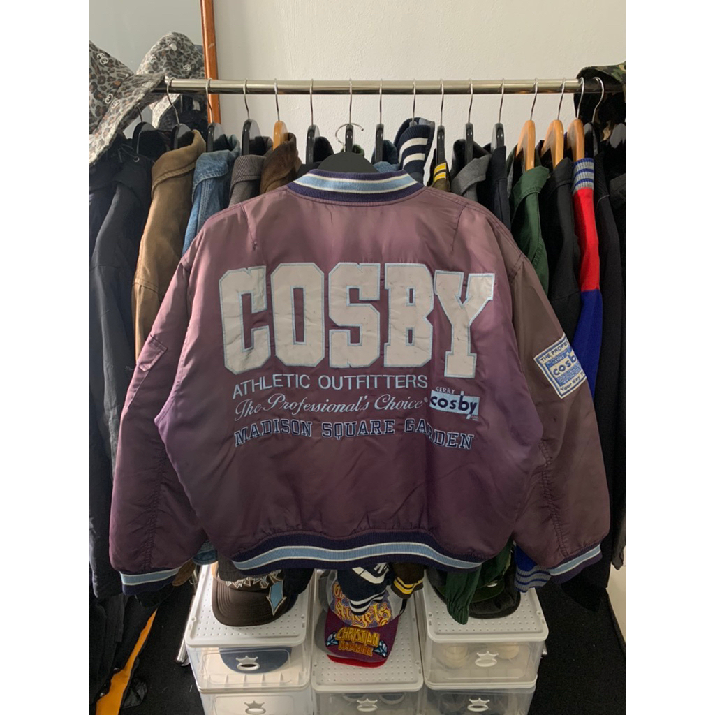 Vintage 80s Bomber Varsity Garry Cosby Reflective