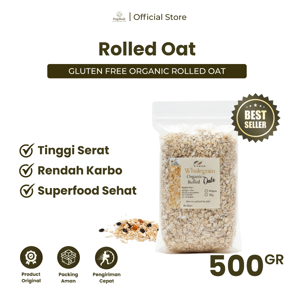 ORGANIC ROLLED OAT GLUTEN FREE ORGANIC ROLLED OAT AUSTRALIA ROLLED OAT 500GR