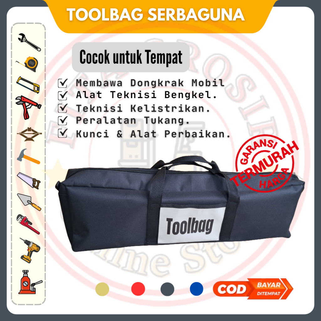 TAS PERALATAN PERTUKANGAN / TAS DONGKRAK MOBIL / TAS ALAT TEKNISI KELISTRIKAN / TAS KUNCI BENGKEL MU