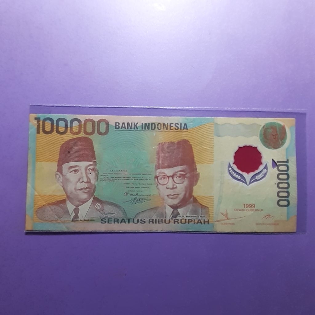 Uang kuno 100000 rupiah polymer