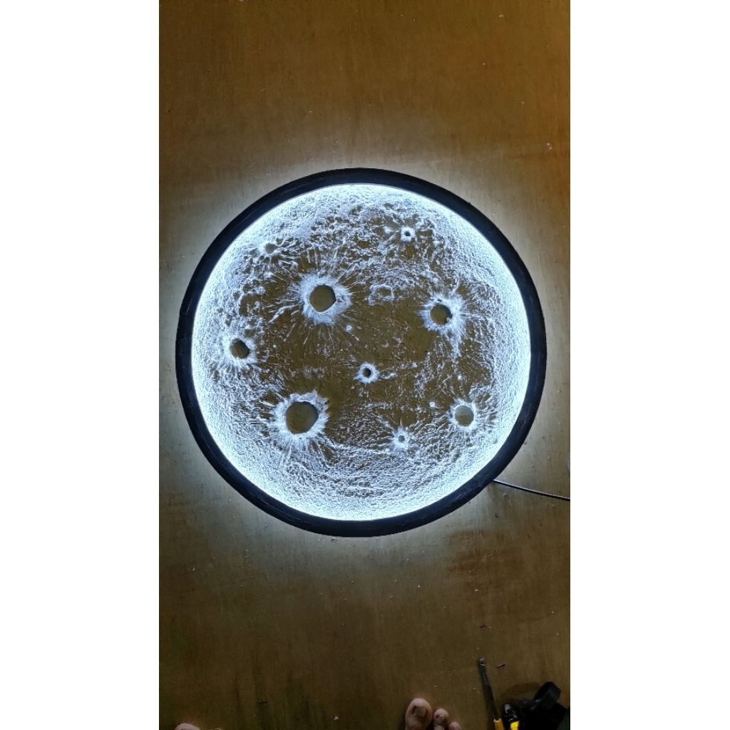 lampu dekorasi bulan / lampu dinding / lampu estetic