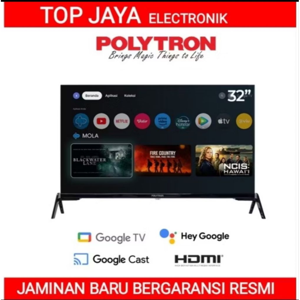 TV ANDROID 32 INCH POLYTRON DIGITAL TV/ANDROID TV POLTRON 32 INCH/GOOGLE TV POLYTRON 32 INCH